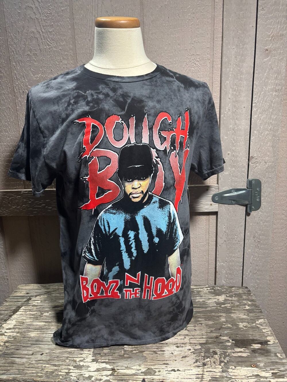 Ice Cube Boyz N the Hood Black Grey Tye Dye T-Shirt Size Medium Rap Hip Hop NWA